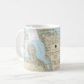 Mug Graphique marin des baies d'huîtres et de Huntingt (Devant gauche)