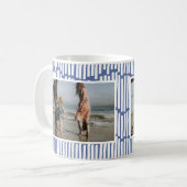 Mug Graphique minimal moderne 2 photo bleu clair cadea (Devant gauche)
