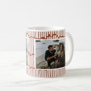 Mug Graphique minimal moderne 2 photo en terre cuite