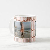 Mug Graphique minimal moderne 2 photo en terre cuite (Devant gauche)