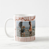 Mug Graphique minimal moderne 2 photo en terre cuite (Gauche)