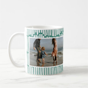 Mug Graphique minimal moderne 2 photo vert contemporai