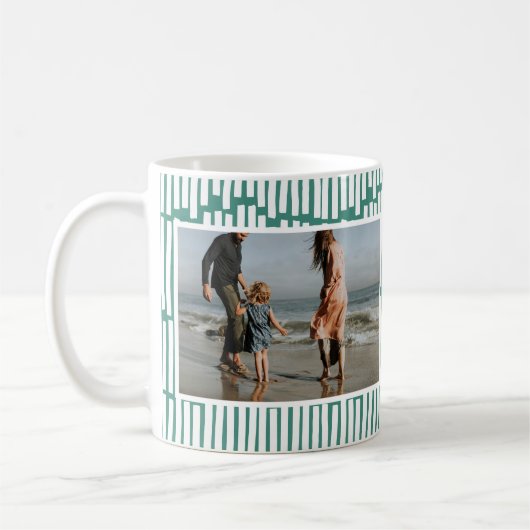 Mug Graphique minimal moderne 2 photo vert contemporai (Gauche)