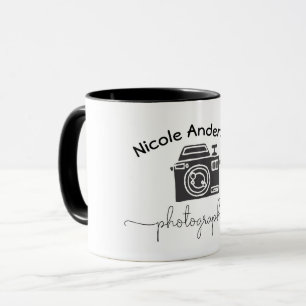 Mug Graphique minimal moderne de logo d'appareil-photo