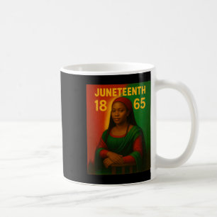 Mug Graphique Mona Lisa noire Afro Américaine juin