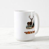 Mug Graphique naturel des cerfs sauvages et libres (Devant droit)
