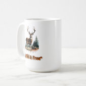 Mug Graphique naturel des cerfs sauvages et libres (Devant gauche)
