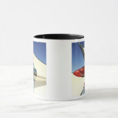 Mug Graphique : Plan rapproché d'aileron et de feu (Centre)