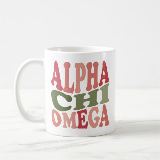 Mug Graphique Rétro Empilé Groovy Alpha Chi Omega