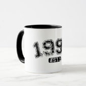 Mug Graphique rétro vintage 1994 Grunge établie (Devant gauche)