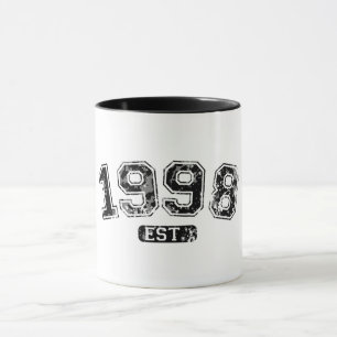 Mug Graphique Rétro Vintage 1998 Grunge Établie