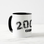 Mug Graphique Rétro Vintage 2004 Grunge Établie (Devant gauche)