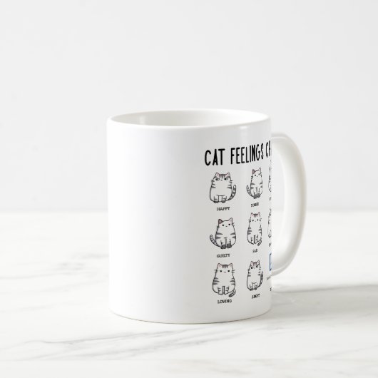 Mug Graphique Sentiments de chat (Devant droit)