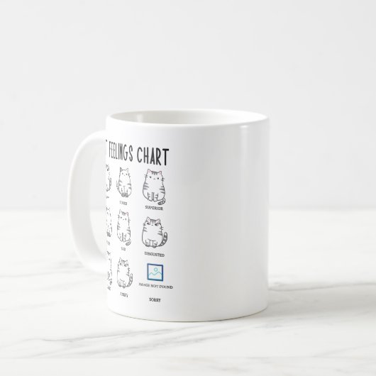 Mug Graphique Sentiments de chat (Devant gauche)