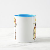 Mug Graphique souriant de vache et de poulet (Centre)