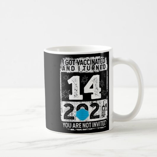 Mug Graphique sur les Humours amusants vaccinés 2021 C (Droite)