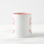 Mug Graphique Uterus + Bouton Texte Personnalisé (Centre)