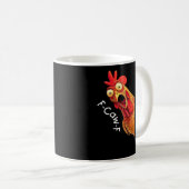 Mug Graphique Vintage Classique F-Caw-F-Poulet (Devant droit)
