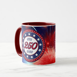 Mug Graphiques de feux d'artifice pour le 250e anniver