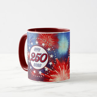 Mug Graphiques de feux d'artifice pour le 250e anniver