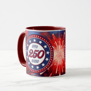 Mug Graphiques de feux d'artifice pour le 250e anniver