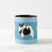 Mug Graphiques de Keeshond - art original mignon de (Centre)