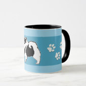 Mug Graphiques de Keeshond - art original mignon de (Devant droit)