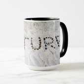 Mug Graphiques de la nature dans le sable (Devant droit)