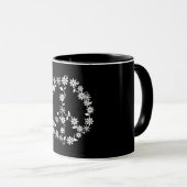 Mug Graphiques de Paix Simples Étoiles et Fleurs (Devant droit)