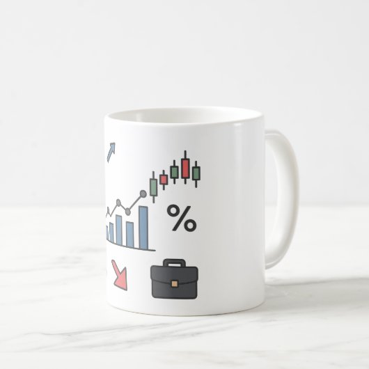 Mug Graphiques et graphiques financiers (Devant droit)