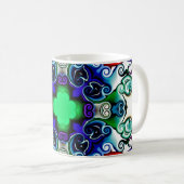 Mug Graphiques informatiques. Illustration d'un flo ab (Devant droit)