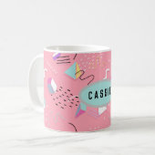 Mug Graphiques Rétro Fun Pink des Années 90 (Devant gauche)