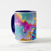 Mug Graphisme Abstrait Coloré Design Moderne 15oz (Devant gauche)
