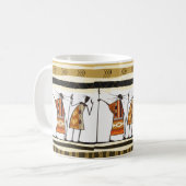 Mug Graphisme africain, chasseurs tribaux (Devant gauche)
