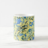 Mug Graphisme bleu jaune noir pointé Abstraction (Centre)