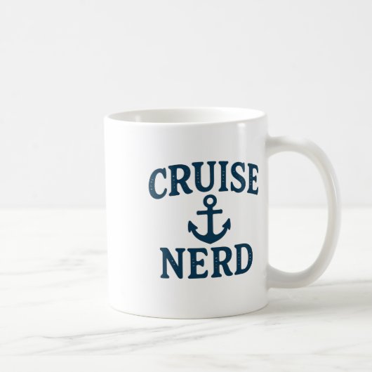 Mug Graphisme d'ancre de nerd de croisière en détresse (Droite)