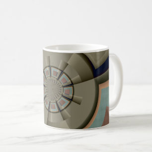 Mug Graphisme d'art fractal de l'harmonie des couleurs