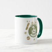 Mug Graphisme de Boule de Noël SLYTHERIN™ (Devant droit)
