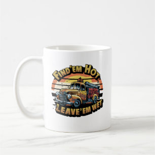Mug Graphisme de camion de pompiers vintage drôle au c