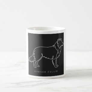 Mug Graphisme de chien en art linéaire minimaliste Bor