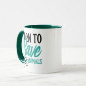 Mug Graphisme de cœur avec empreinte de patte et stéth (Devant gauche)