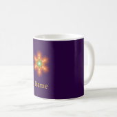 Mug Graphisme de fleur à néon futuriste (Devant droit)