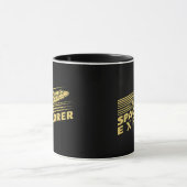 Mug Graphisme de fusée d'exploration spatiale rétro (Centre)