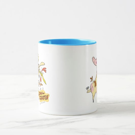 Mug Graphisme de la vache et du poulet (Centre)