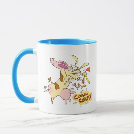 Mug Graphisme de la vache et du poulet (Gauche)