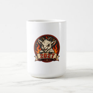 Mug Graphisme de mascotte de chèvre de dessin animé mi