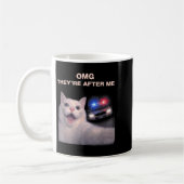 Mug Graphisme de mème style policier avec selfie de ch (Gauche)