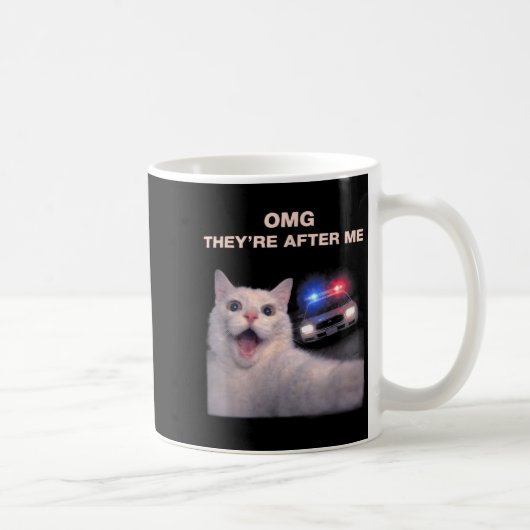 Mug Graphisme de mème style policier avec selfie de ch (Droite)