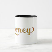 Mug Graphisme de mode rétro miel doré (Centre)