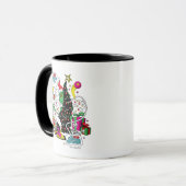 Mug Graphisme de Noël coloré de Grinch (Devant gauche)